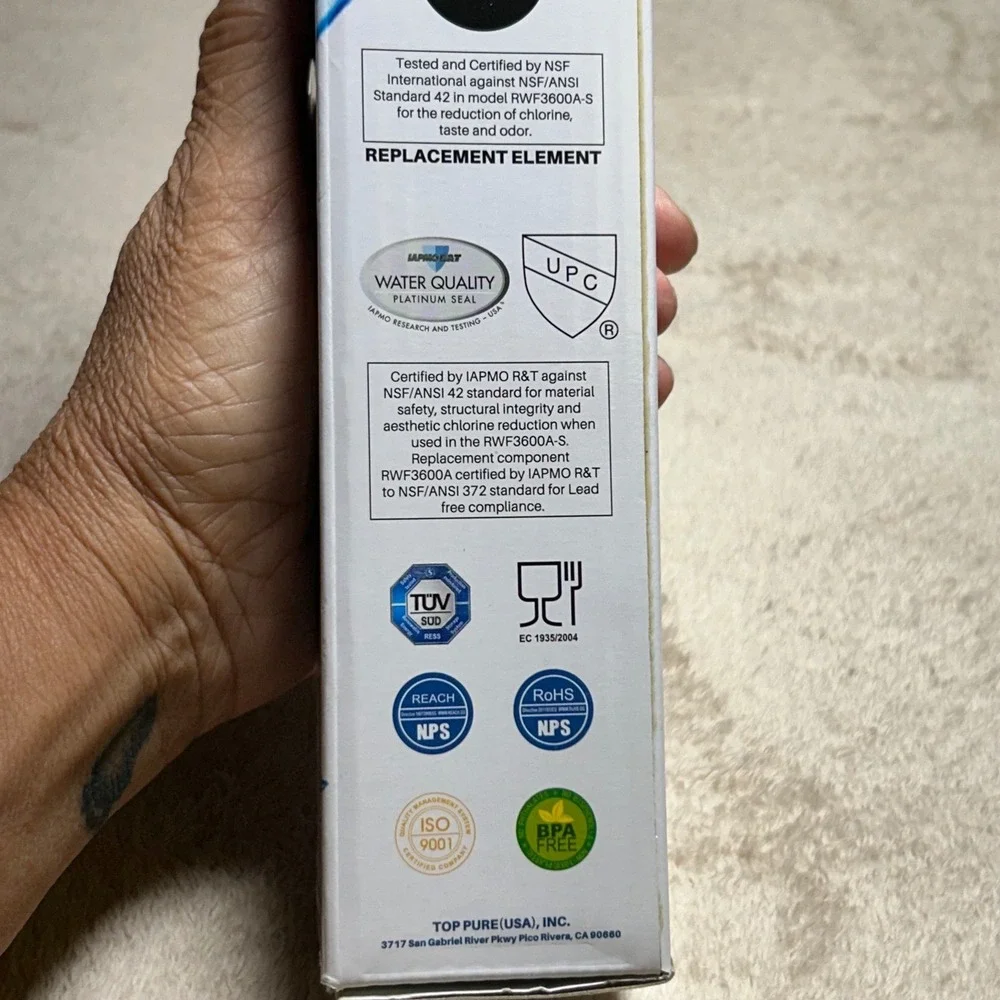 ICEPURE RWF3600A Refrigerator Water Filter 4 Pack Replaces GE RPWF NSF Certified